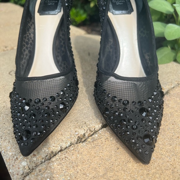 NWOB Christian Dior Size 38.5 Beaded Heels - Picture 14 of 15